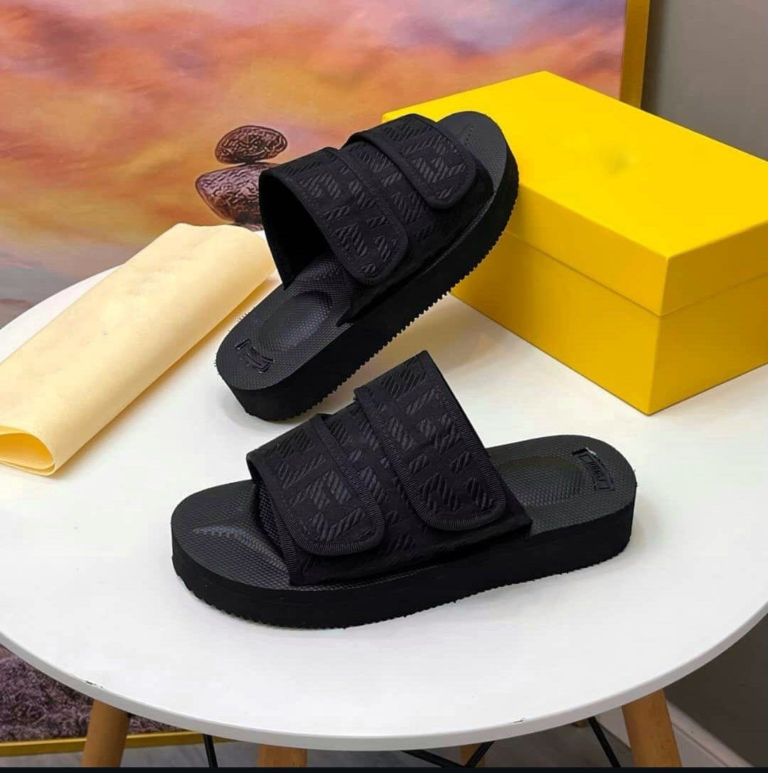 HDD07 Fendi double sole strap slippers