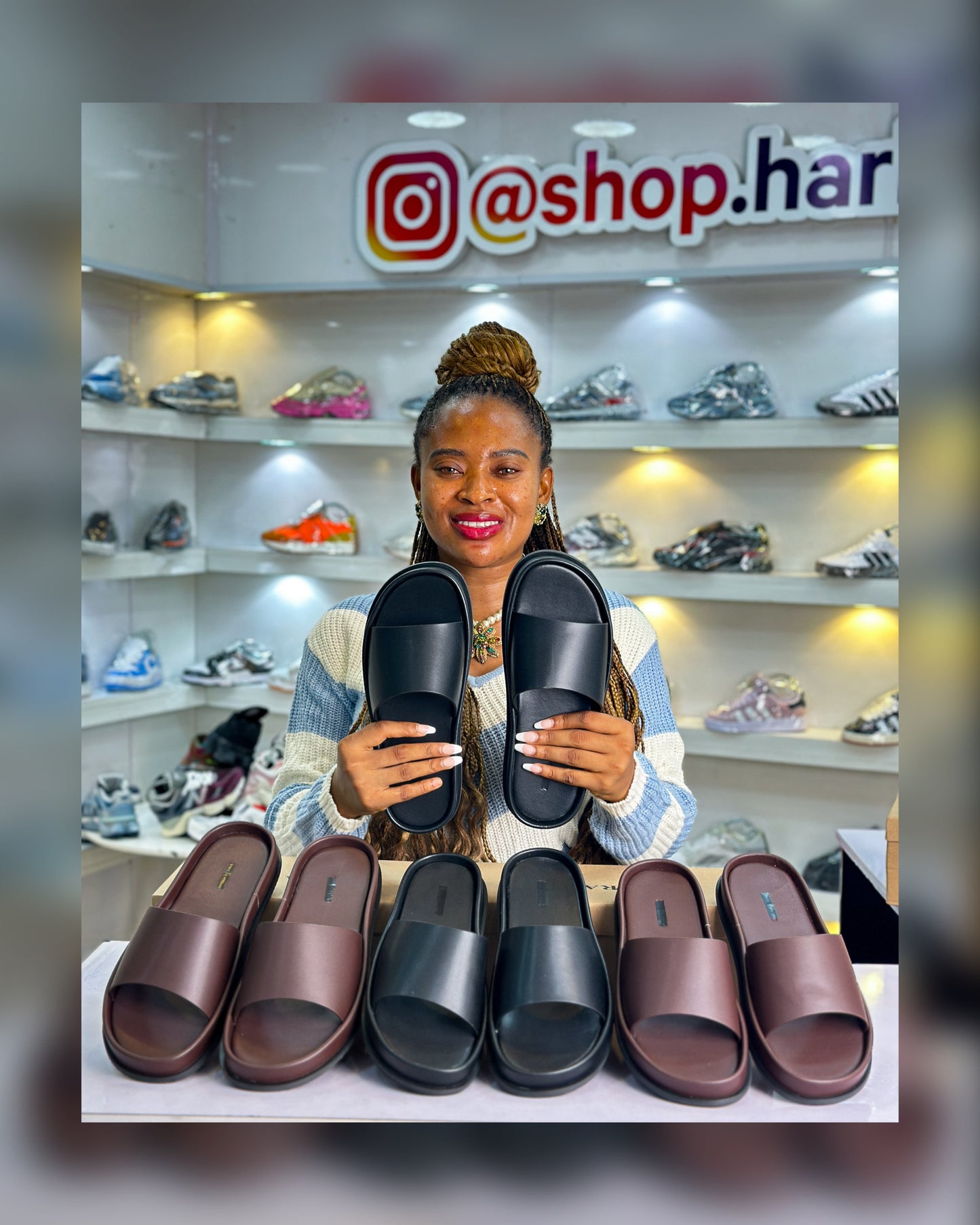 HDD08 BLACK zara slippers BLACK