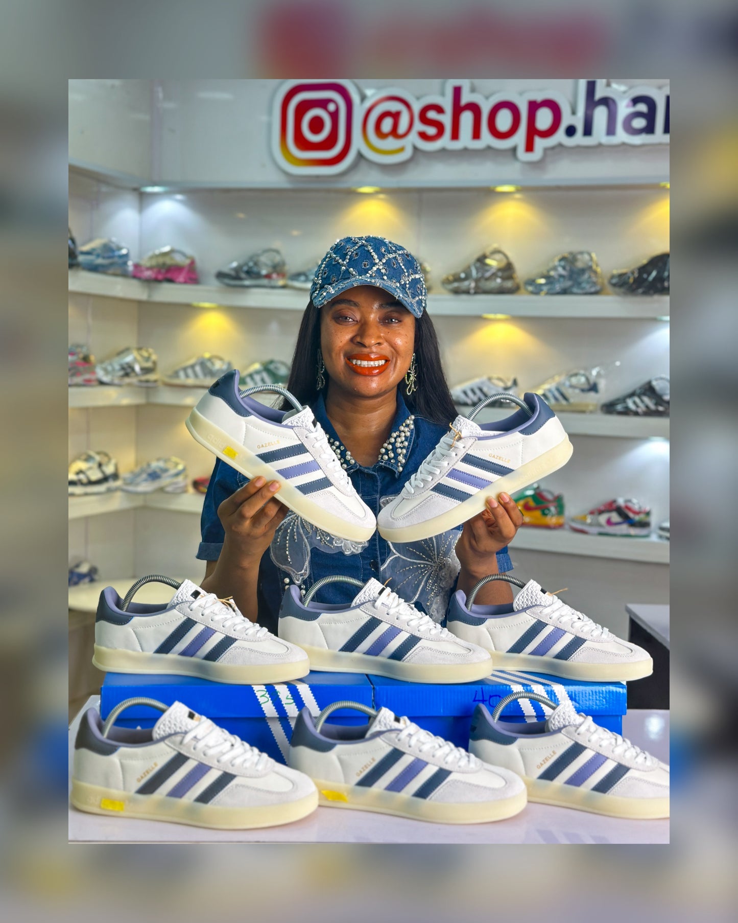 HDD17 Adidas Gazelle indoor white proloved ink