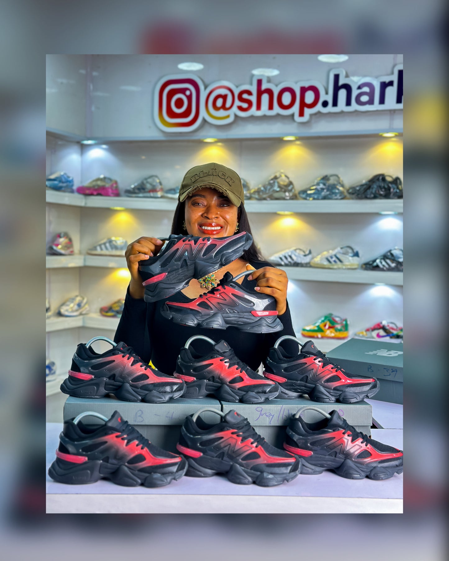 HDD32 New balance 9060 black and red